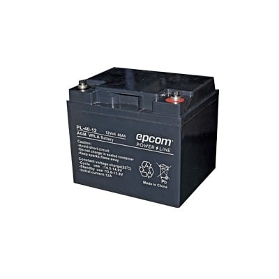 PL-40-12 Batería 12 Vcc / 40 Ah / UL / Tecnología AGM-VRLA / Para uso en equipo electrónico Alarmas de intrusión / Incendio/ Control de acceso / Video Vigilancia / Terminales tipo M6 ( HEX ) / Cargador recomendado CHR-250.