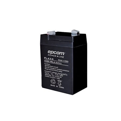 PL-4.56 Batería 6 Vcc / 4.5 Ah / UL / Tecnología AGM-VRLA / Para uso en equipo electrónico Alarmas de intrusión / Incendio/ Control de acceso / Video Vigilancia / Terminales F1.