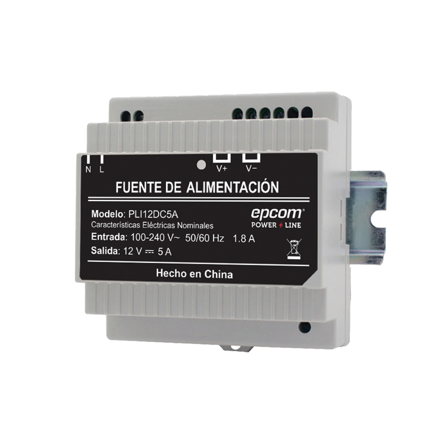 PLI-12-DC-5A - Fuente Industrial Epcom Power Line 12 Vcc 5Amperes