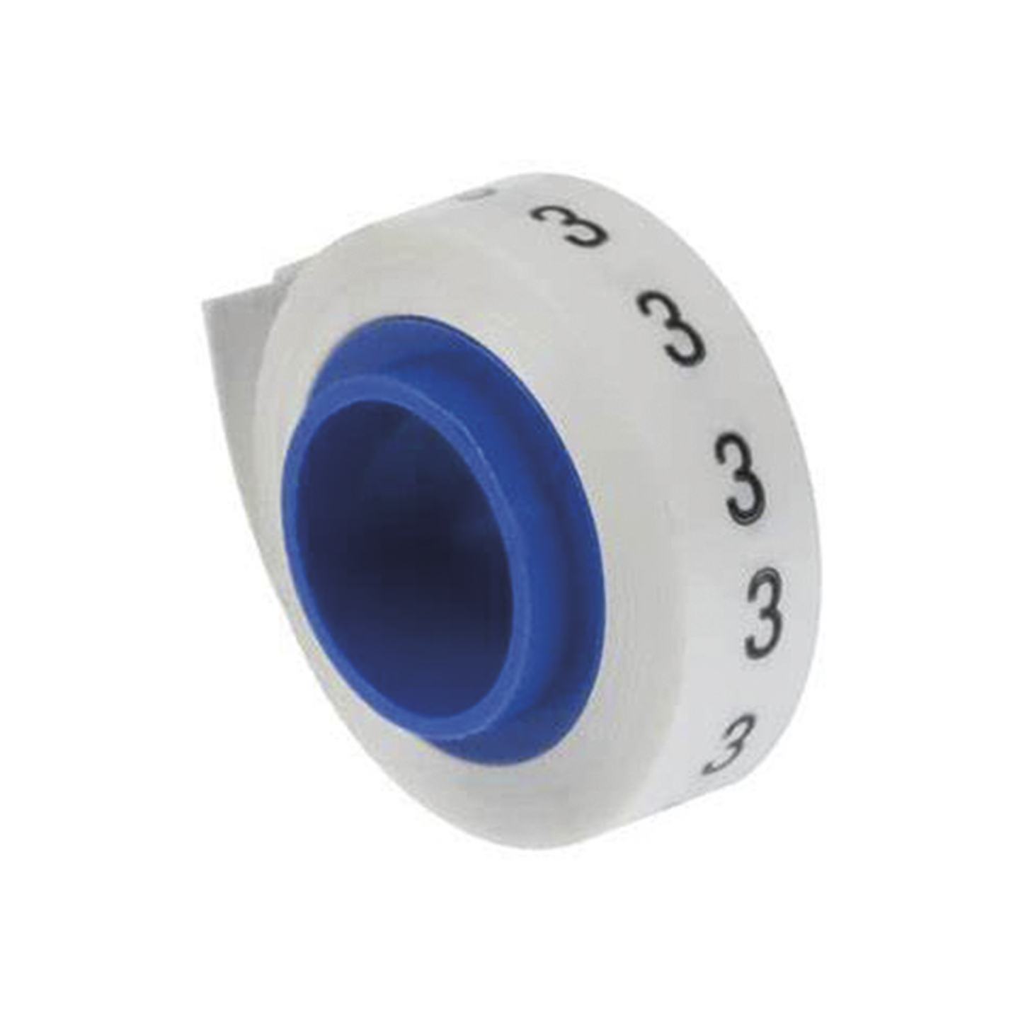 PMDR-3 - Rollo de Etiquetas Marcadoras, Pre-Impresos con el N�mero 3, de 2.4 Metros (7.87 Pies), Color Blanco
