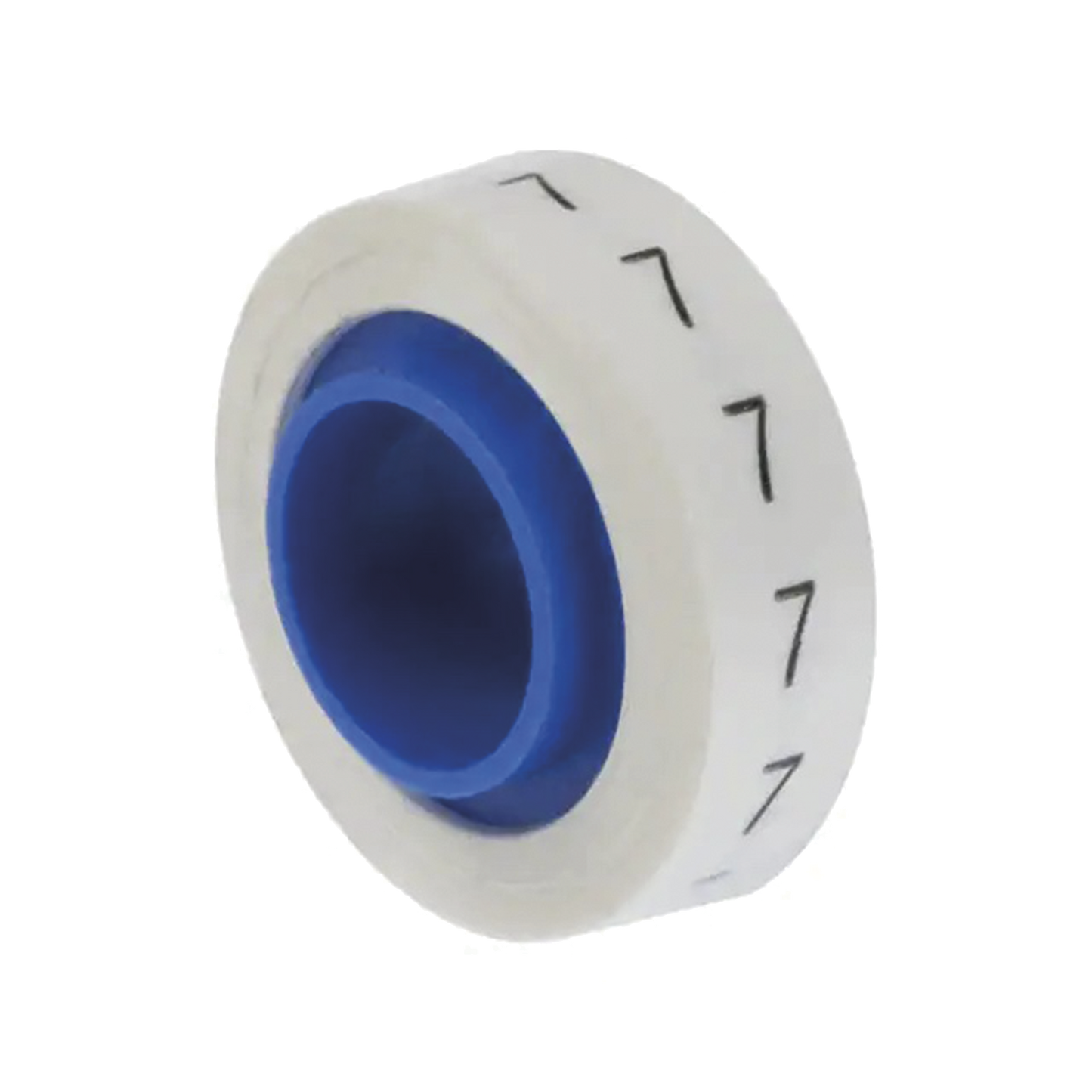 PMDR-7 - Rollo de Etiquetas Marcadoras, Pre-Impresos con el N�mero 7, de 2.4 Metros (7.87 Pies), Color Blanco