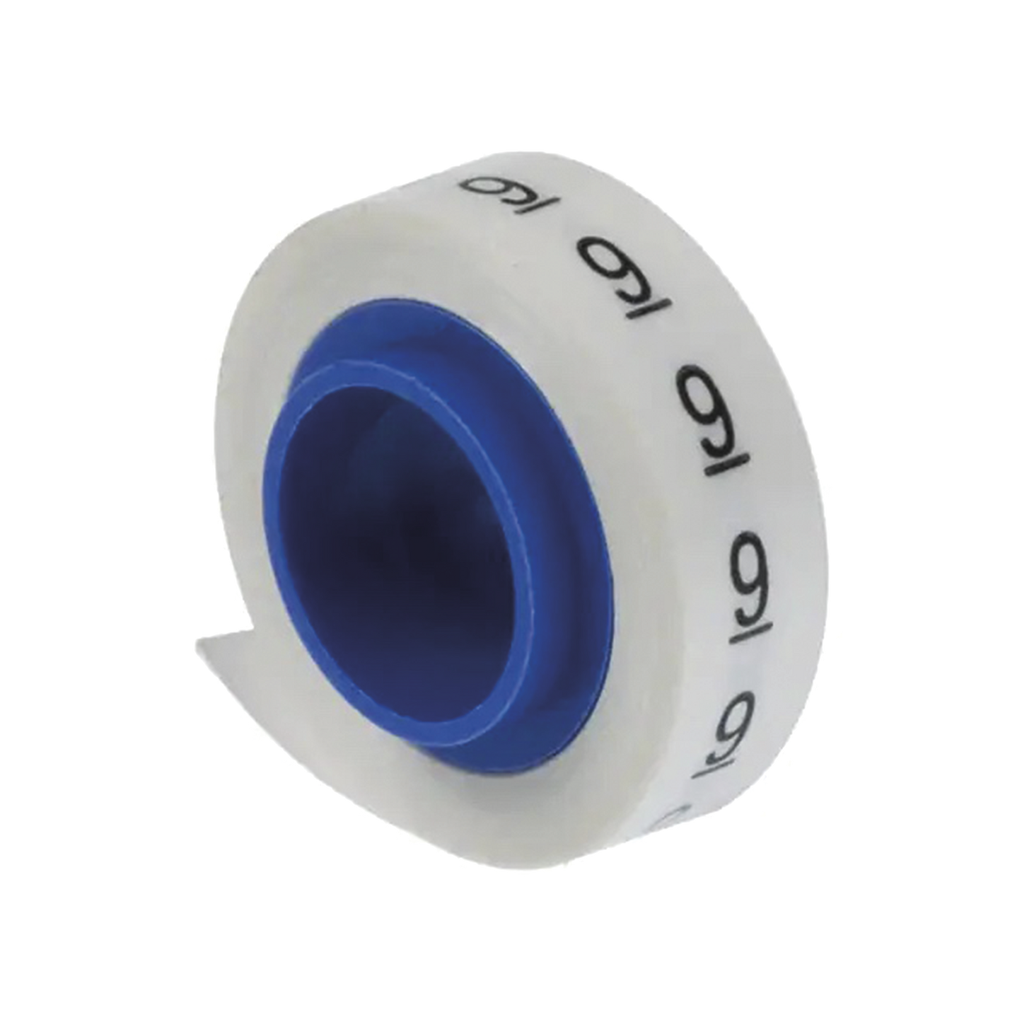 PMDR-9 - Rollo de Etiquetas Marcadoras, Pre-Impresos con el N�mero 9, de 2.4 Metros (7.87 Pies), Color Blanco