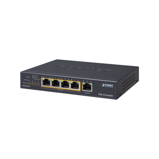 POE-E304 Extensor Ultra PoE de 65 Watts Con 4 Puertos Gigabit de Salida 802.3 af/at