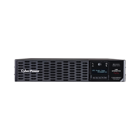 PR3000RT2U UPS de 3000 VA/3000 W, Topología Línea Interactiva, Entrada 120 Vca NEMA L5-30P, Onda Senoidal Pura, Torre o Rack 2 UR, Con 8 Tomas NEMA 5-20R y 1 NEMA L5-30R