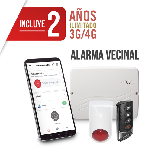 PRO4GEN2-VECINAL KIT ALARMA VECINAL Con Funcion Programación 100% vía WEB