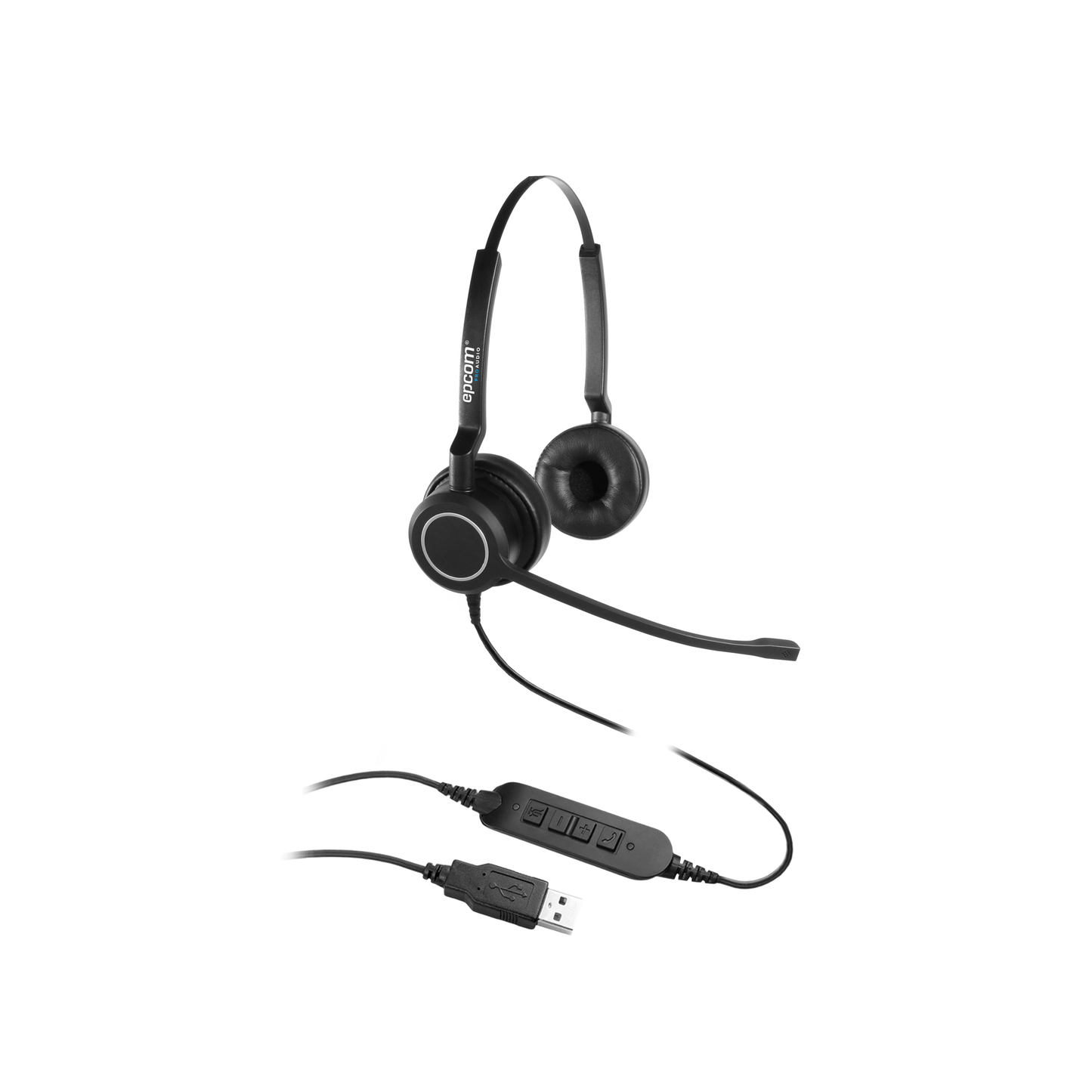 PROA-HS10USBD - Audífonos USB de Diadema ESTÉREO con Audio HD / Micrófono con Cancelación de Ruido / Calidad para uso en Oficina