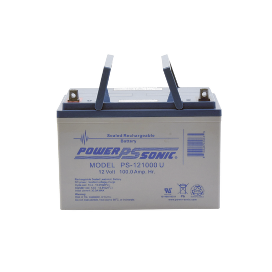 PS-121000-U Batería 12V, 100AH, Para Respaldo, Tecnologías AGM/VRLA, 10-12 Años Vida Útil, Terminales U, Reconocida UL