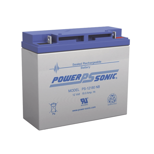 PS-12180-NB Batería 12V, 18AH, Para Respaldo, Tecnologías AGM/VRLA, 5 Años Vida Útil, Terminales NB, Reconocida UL