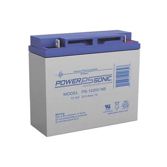 PS-12200 - Batería 12V, 20AH, Para Respaldo, Tecnologías AGM/VRLA, 5 Años Vida Útil, Terminales NB2, Reconocida UL