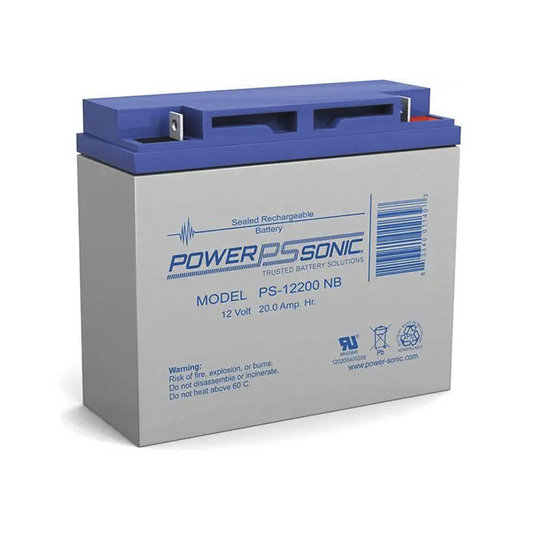 PS-12200-NB2 - Batería 12V, 20AH, Para Respaldo, Tecnologías AGM/VRLA, 5 Años Vida Útil, Terminales NB2, Reconocida UL
