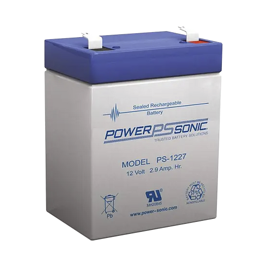 PS-1227-F1 Batería 12V, 2.9AH, Para Respaldo, Tecnologías AGM/VRLA, 5 Años Vida Útil, Terminales F1, Reconocida UL