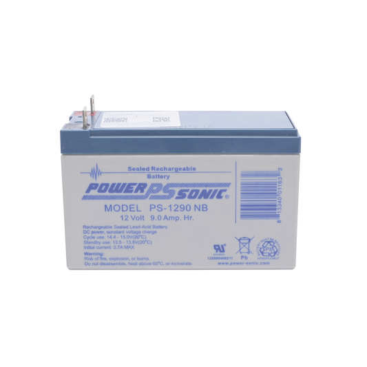 PS-1290-NB - Batería 12V, 9AH, Para Respaldo, Tecnologías AGM/VRLA, 5 Años Vida Útil, Terminales NB, Reconocida UL