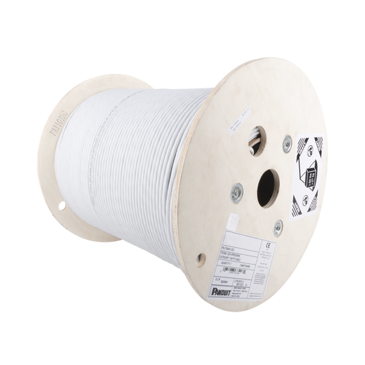 PSL7004IG-CED - Bobina de Cable Blindado S/FTP de 4 Pares, Cat7, Inmune a Ruido e Interferencias, LSZH (Bajo Humo, Cero Hal�genos), Color Gris, Bobina de 500 Metros (1640 Pies)