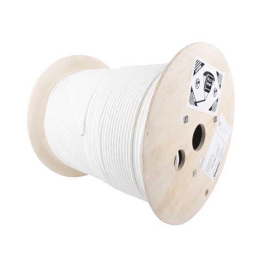 PSL7004WH-CED - Bobina de Cable Blindado S/FTP de 4 Pares, Cat7, Inmune a Ruido e Interferencias, LSZH (Bajo Humo, Cero Hal�genos), Color Blanco, Bobina de 500 Metros (1640 Pies)