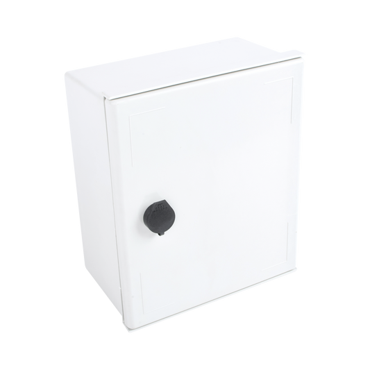 PST-2530-14P Gabinete de Poliéster IP65 Uso en Intemperie (250 x 300 x 140 mm) con Placa Trasera Interior de Plástico (Incluye Chapa y Llave).