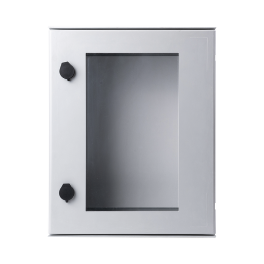 PST-4050-20PT Gabinete de Poliéster IP65 Puerta Transparente, Uso en Intemperie (400 x 500 x 200 mm) con Placa Trasera Interior de Plástico (Incluye Chapa y Llave).