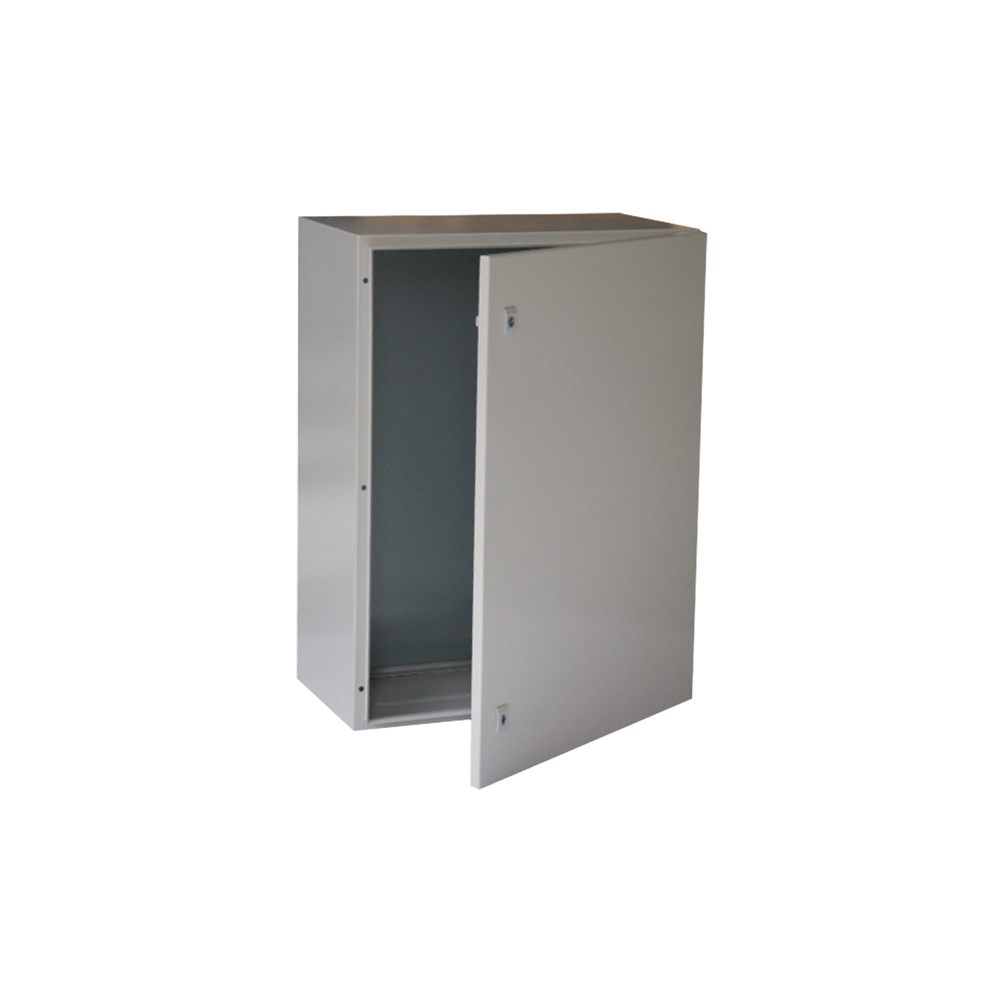 PST-6080-30A Gabinete de Acero IP66 Uso en Intemperie (600 x 800 x 300 mm) con Placa Trasera Interior Metálica y Compuerta Inferior Atornillable (Incluye Chapa y Llave T).