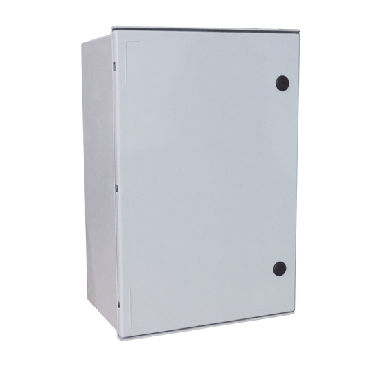 PST-6080-30P Gabinete de Poliéster IP65 Uso en Intemperie (600 x 800 x 300 mm) con Placa Trasera Interior de Plástico (Incluye Chapa y Llave).