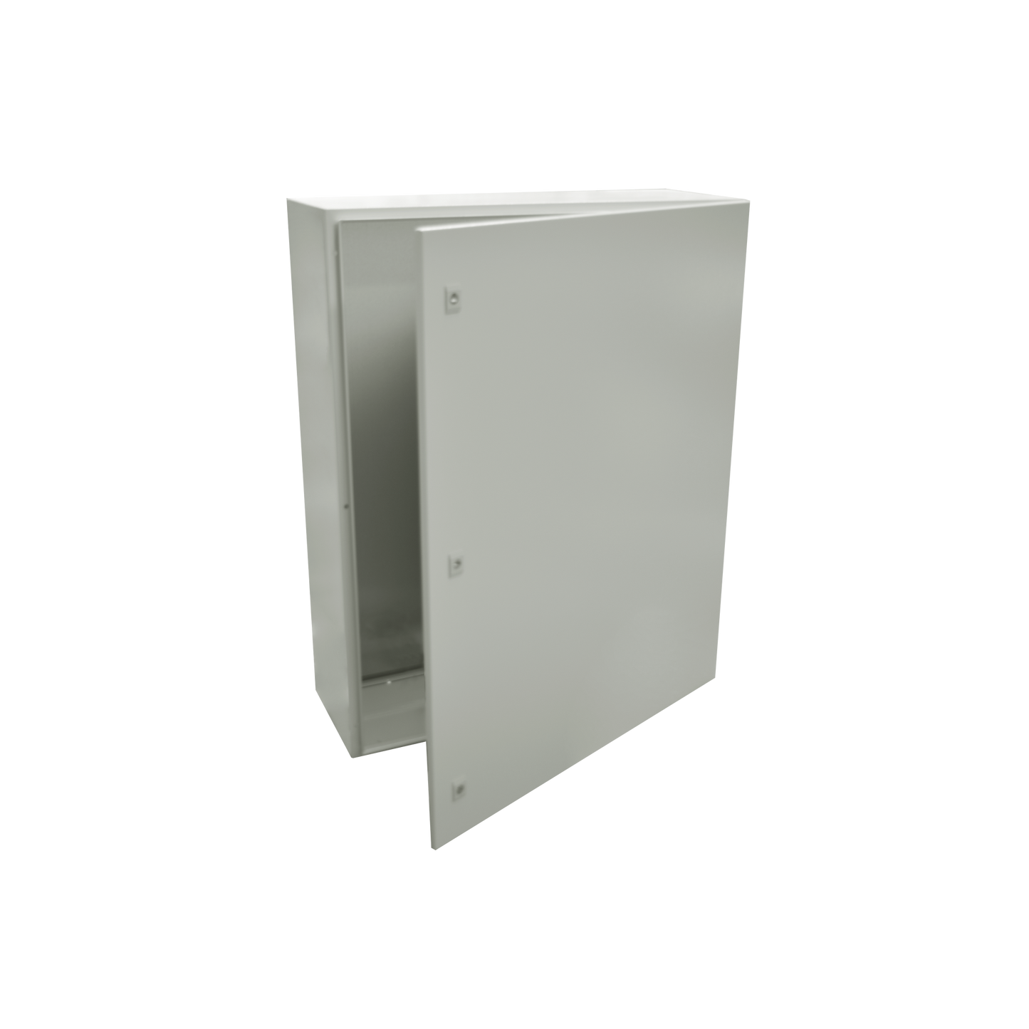 PST-80120-40A Gabinete de Acero IP66 Uso en Intemperie (800 x 1200 x 400 mm) con Placa Trasera Interior Metálica y Compuerta Inferior Atornillable (Incluye Chapa y Llave).