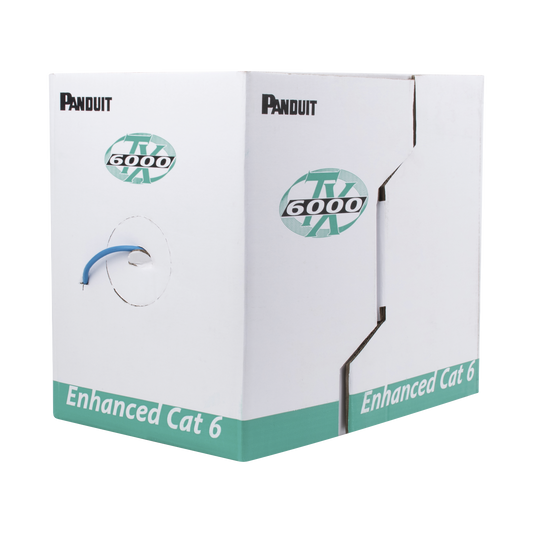 PUC6004BU-FE Bobina de Cable UTP 305 m. de Cobre, TX6000? PanNet, Reelex, Azul, Categoría 6 Mejorado (23 AWG), PVC (CM), de 4 pares