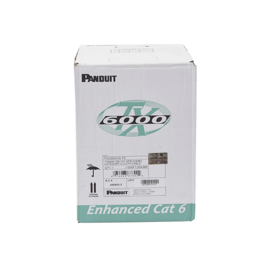 PUC6004IG-FE Bobina de Cable UTP 305 m. de Cobre, TX6000? PanNet, Reelex, Gris Internacional, Categoría 6 Mejorado (23 AWG), PVC (CM), de 4 pares