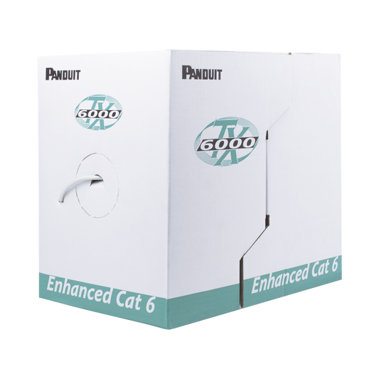 PUR6004IG-FE Bobina de Cable UTP 305 m. de Cobre, TX6000? PanNet, Reelex, Gris, Categoría 6 Mejorado (23 AWG), PVC (CMR, Riser), de 4 pares
