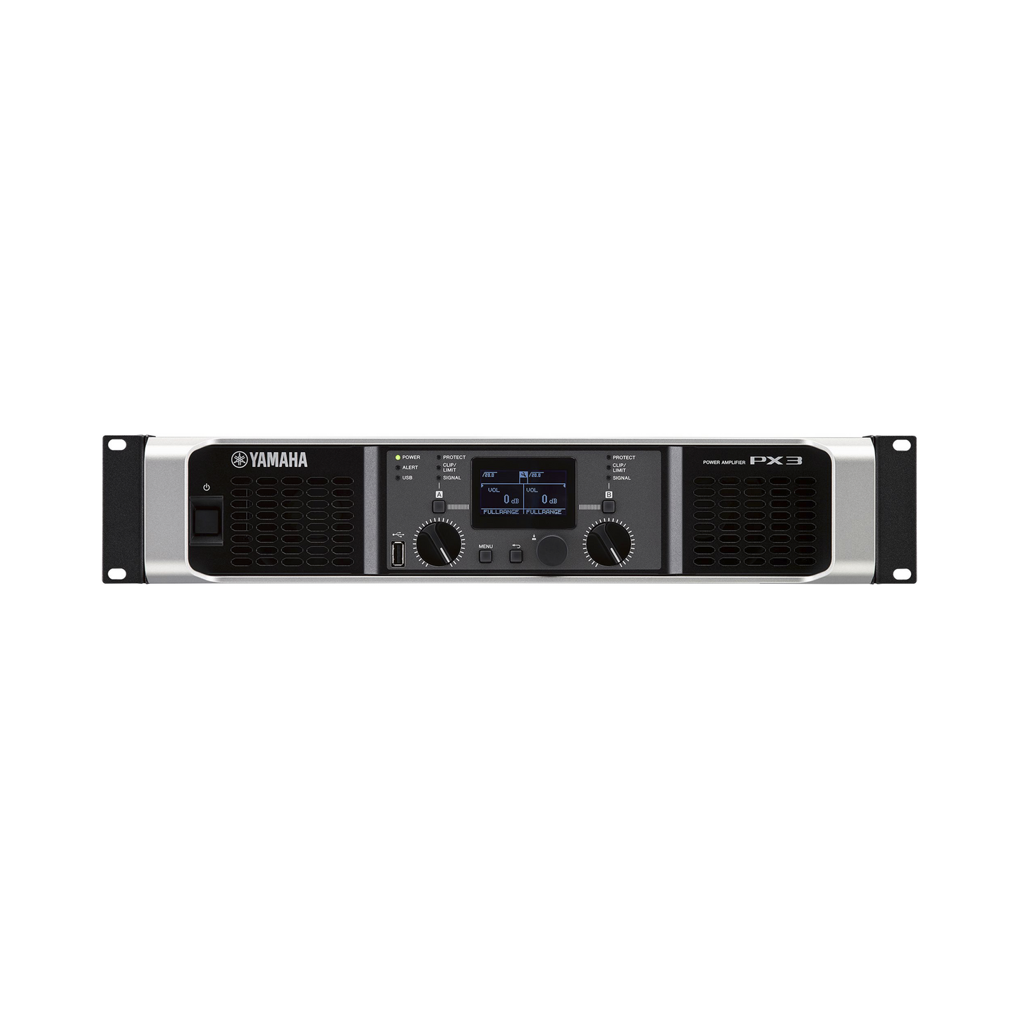 PX3 - Amplificador de audio Clase D | 300 W x 2 a 8Ω | 500 W x 2 a 4Ω. | Baja Impedancia | Procesamiento Inteligente
