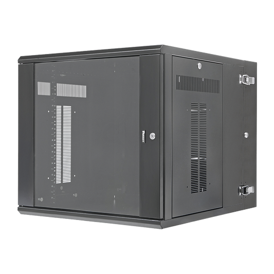PZWMC1230W Gabinete PanZone de Montaje en Pared, de 19in, Puerta con Ventana de Seguridad, 12 UR, 762mm de Profundidad, Color Negro