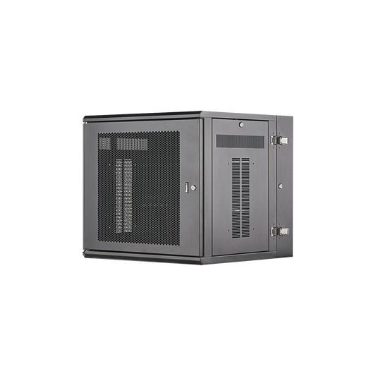 PZWMC12P - Gabinete PanZone de Montaje en Pared, de 19in, Puerta Ventilada, 12 UR, 635mm de Profundidad, Color Negro