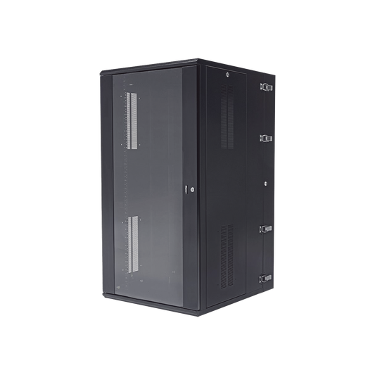 PZWMC2630W - Gabinete PanZone de Montaje en Pared, de 19in, Puerta con Ventana de Seguridad, 26 UR, 762mm de Profundidad, Color Negro