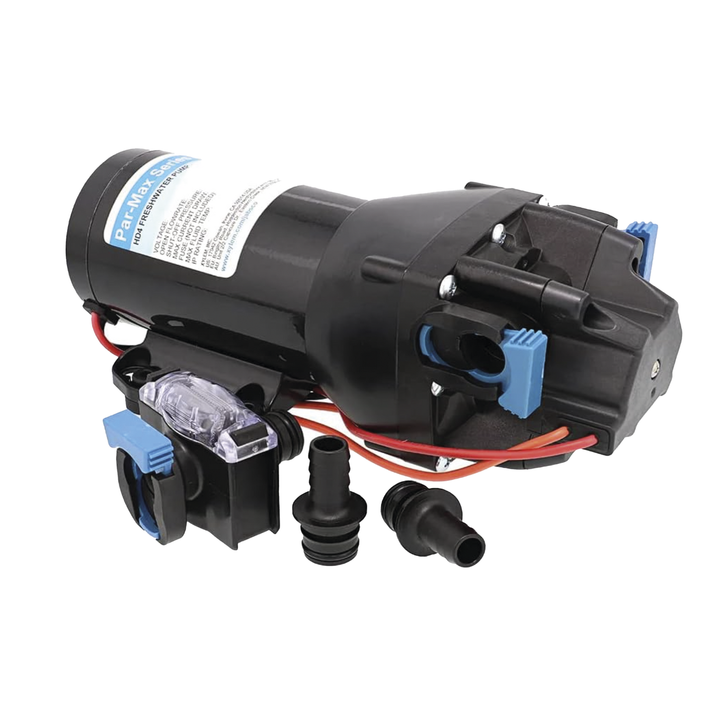 Bomba controlada por presión Par Max HD 4' a 24 Vca, alta presión 40 psi 15 lpm / 4 gpm