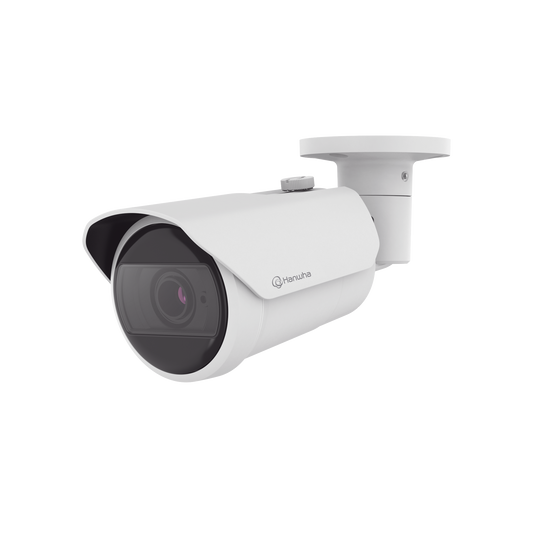 QNO-C9083R Camara Bala IP 8MP con funciones IA / Lente Motorizado 3.2 a 10.2 mm / WDR 120dB / H.265 / RanuraSD / Protección IP66 IK10 / IR 30m