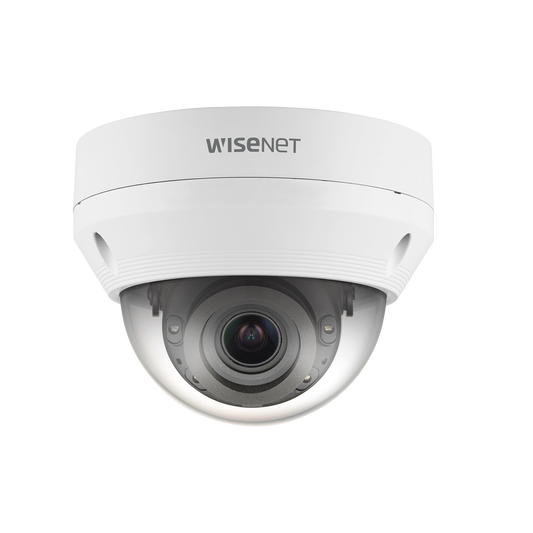 QNV-8080R Cámara IP Tipo Domo Antivandálica 5 Megapíxel / Lente motorizado 3.2 - 10mm / IR 30M / WDR 120db /Exterior IP66 / H.265 & WiseStream