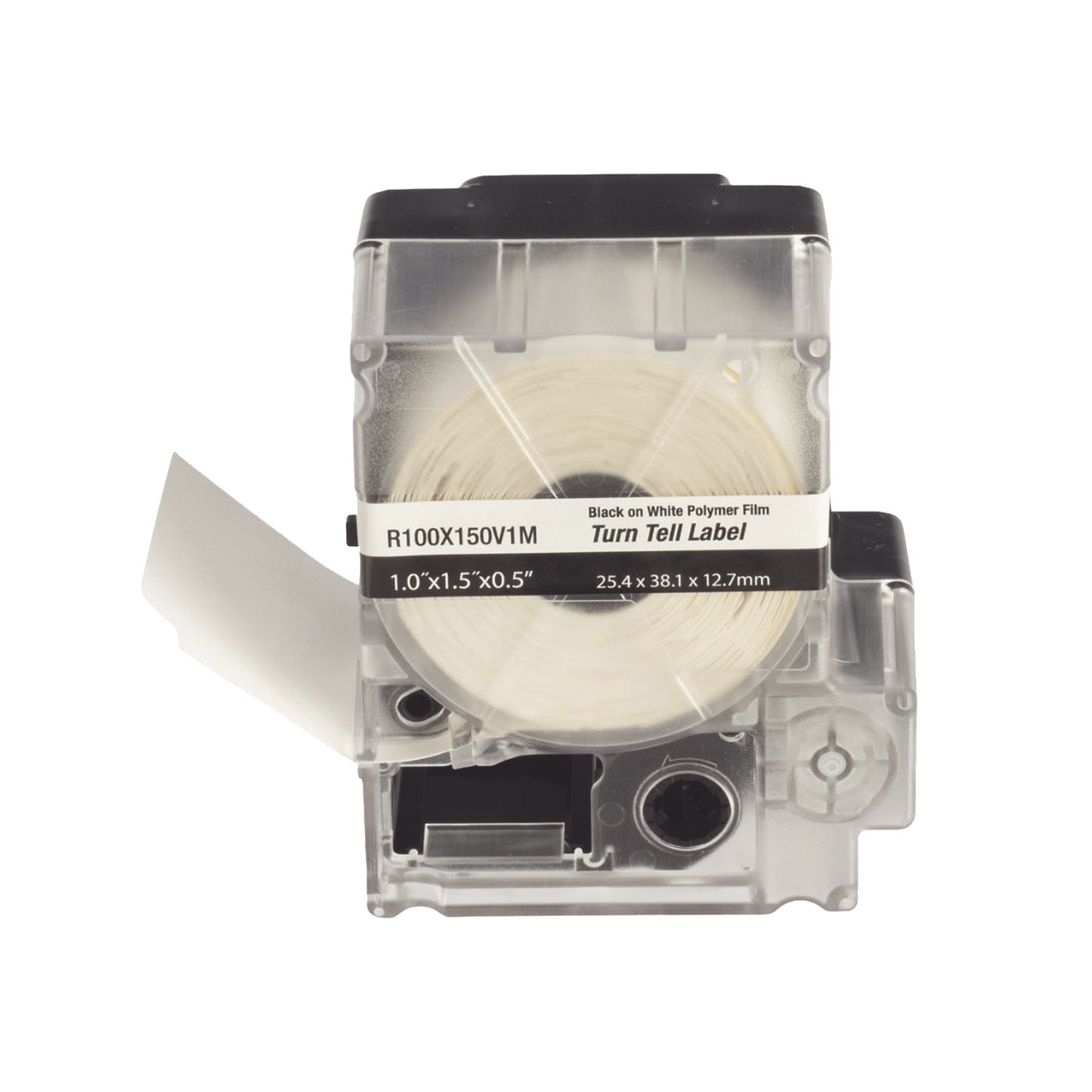 R100X150V1M - Casete de 100 Etiquetas Autolaminadas Turn-Tell, con Rotaci�n para Mejor Visibilidad, para Cables de Redes de Cobre o Fibra �ptica, de 5.5 a 7.1 mm (0.22 a 0.28 pulgadas) de Di�metro