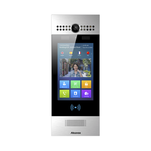 R29C Frente de Calle / Ideal para fraccionamientos / Administración 100% en la Nube / Notificación a APP / Llamada Telefónica / ANDROID / SIP / ONVIF /Reconocimiento Facial /  QR y PIN para Visitas desde la APP / IP65 / IK06 / Bluetooth