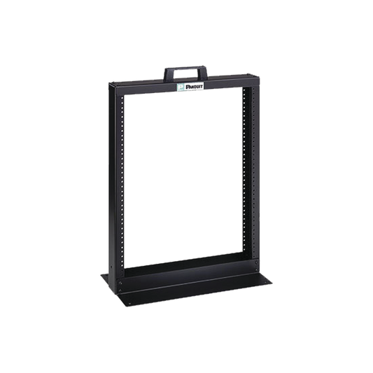 R2P26 Rack de Dos Postes Estándar de 19 in, Rieles Numerados y Roscados #12-24, Fabricado en Aluminio, 13 Unidades de Rack, Color Negro