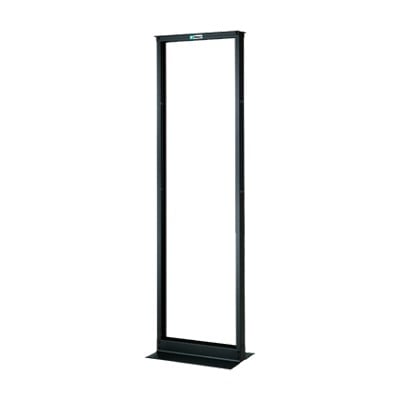 R2PS Rack de Dos Postes Estándar de 19 in, Rieles Numerados y Roscados #12-24, Fabricado en Acero, 45 Unidades de Rack, Color Negro