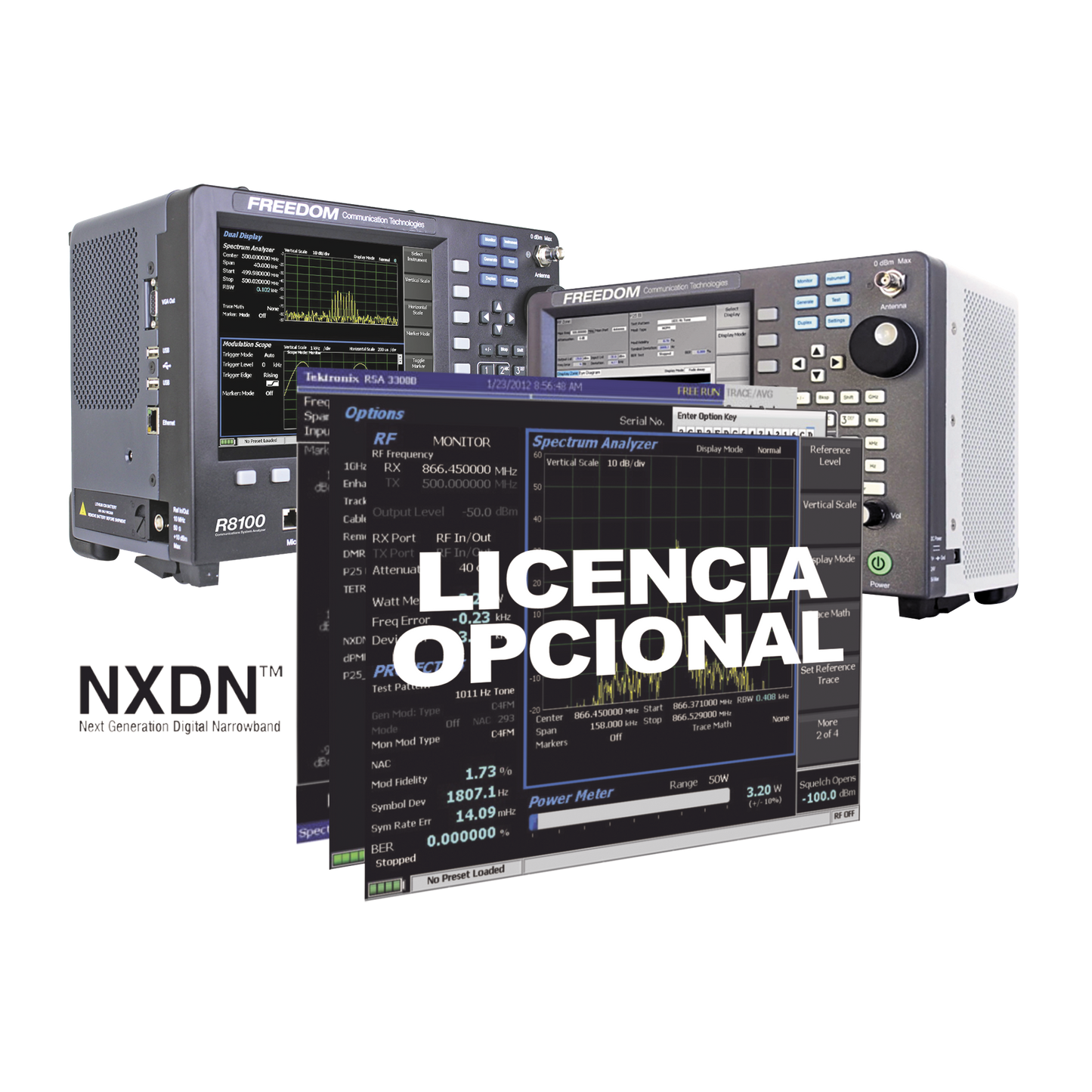 R8-NXDN - Opción de Software para prueba de Sistemas con Protocolo NXDN en R8000 /R8100.
