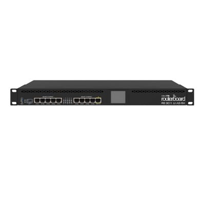 RB3011UIAS-RM RouterBoard, CPU 2 Núcleos, 10 Puertos Gigabit Ethernet, 1 Puerto SFP, 1 GB Memoria, Licencia Nivel 5, Montaje Rack