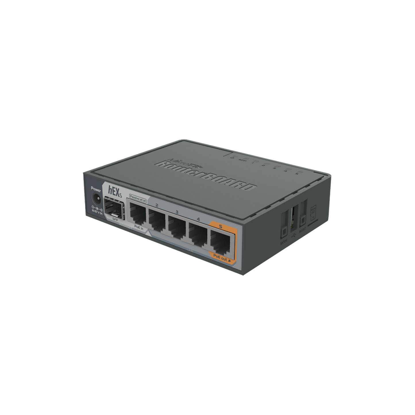 RB760IGS (hEX S) Router Dual Core, 5 puertos Gigabit, 1 Puerto SFP, PoE in, PoE Out