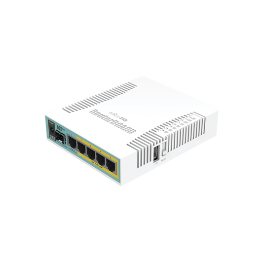 RB960PGS (hEX PoE) Routerboard 5 puertos Gigabit Ethernet PoE 802.3at, 1 Puerto USB