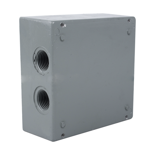 RC-0493 - Caja Condulet Cuadrada de 3/4" (19.05 mm) con 4 bocas a prueba de intemperie.