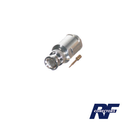 RFB-1101-1EN - Conector BNC Macho de Rosca para Cables con Conductor Central de AWG-11 ó 13 tipo RG-8/U (8237), RG-213/U (8267), RG-214 (8268).