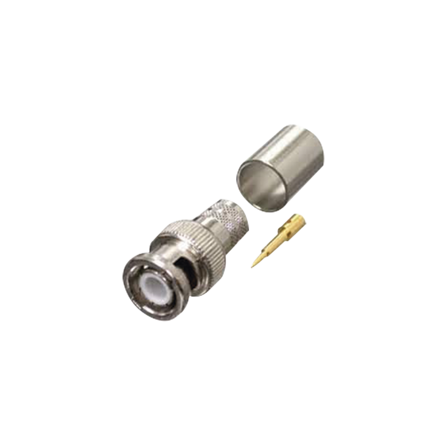 RFB-1106-I - Conector BNC Macho de Anillo Plegable para RG-8/U, LMR-400, 9913, CNT-400, Níquel/ Oro/ Teflón.