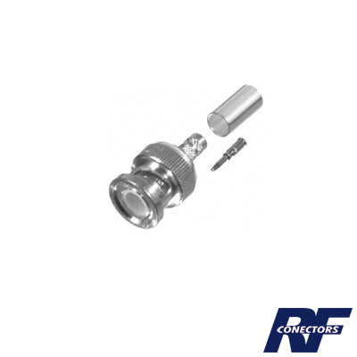 RFB-1107-1X - Conector BNC Macho de Anillo para cables RG-8/X, LMR-240, 9258.