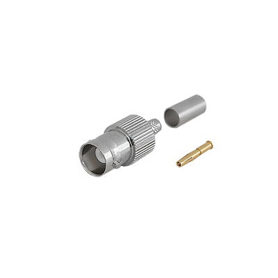 RFB-1123-1 - Conector BNC Hembra de anillo plegable para cable LP-195, LP-142, RG-58/U, RG-142/U.