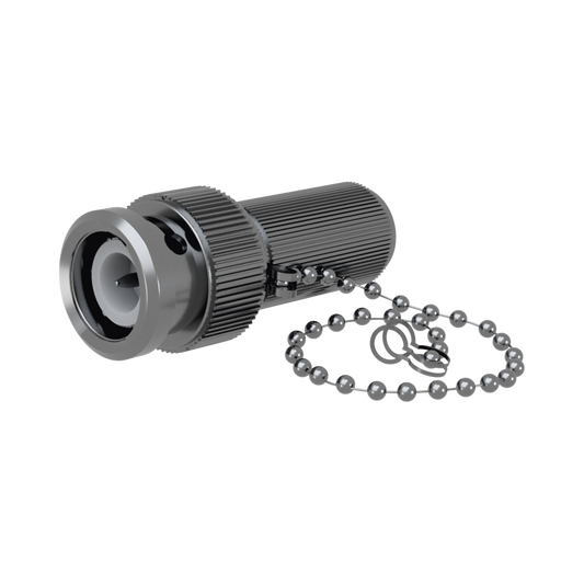 Carga Terminal Resistiva, 50 Ohm en BNC Macho con Cadena, 1/2 Watt, CD-1.5 GHz.