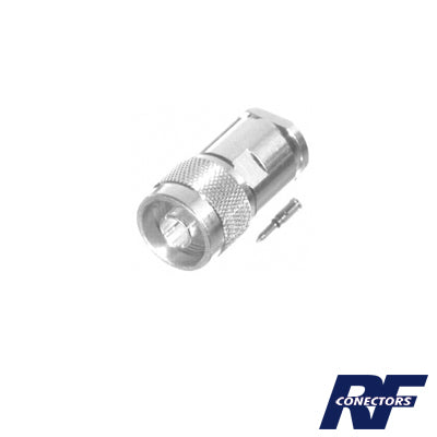 RFN-1002-1S - Conector N Macho para Cables con Conductor Central de AWG-11 ó 13, Tipo RG-8/U (BELDEN 8237), RG-213/U (8267), RG-214 (8268).