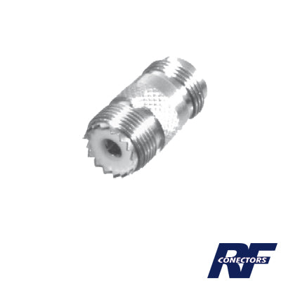 RFN-1034-1 - Adaptador en Línea de Conector N Hembra a UHF Hembra (SO-239), Plata/ Oro/ Teflón.