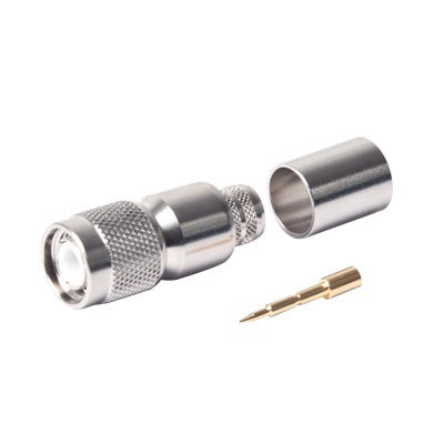 RFT-1202-I - Conector TNC Macho de Anillo Plegable para LMR-400, 9913, 8214, CNT-400, RFLASH-1113, RG8/U-SYS, Niquel/Oro/Teflón.